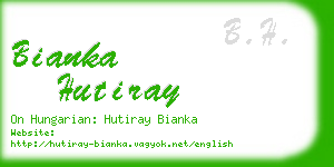bianka hutiray business card